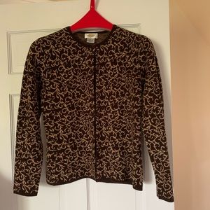 Vintage 1990’s woman’s silk and cashmere cardigan.